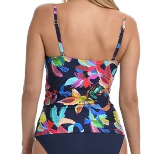 La Blanca Women’s Lingerie Strap Tankini, Indigo - Size 14